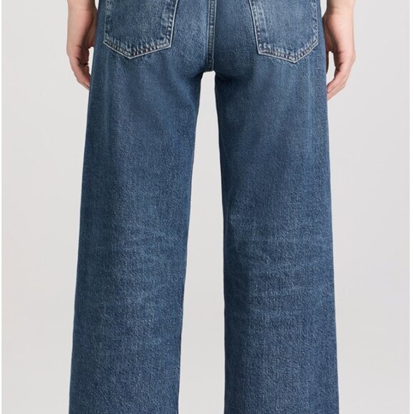 Agolde Women's High Rise Jeans - Dark Blue - Picture 3 of 4